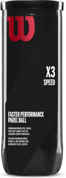 Wilson Padel X3 Speed - padelbollar, 3 kpl i gruppen SPORT, FRITID & HOBBY / Sportsutstyr / Padeltilbehør hos TP E-commerce Nordic AB (C54565)