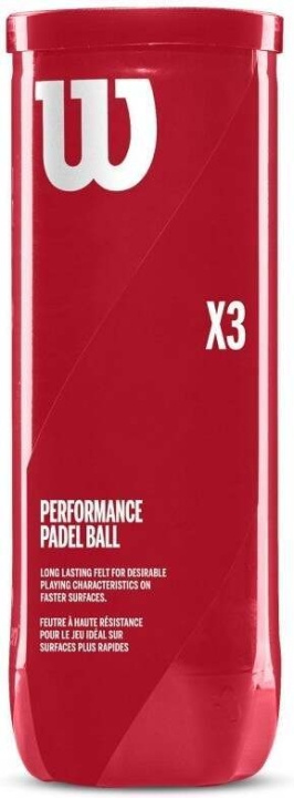 Wilson Padel X3 -padelboll, 3 st i gruppen SPORT, FRITID & HOBBY / Sportsutstyr / Padeltilbehør hos TP E-commerce Nordic AB (C54580)