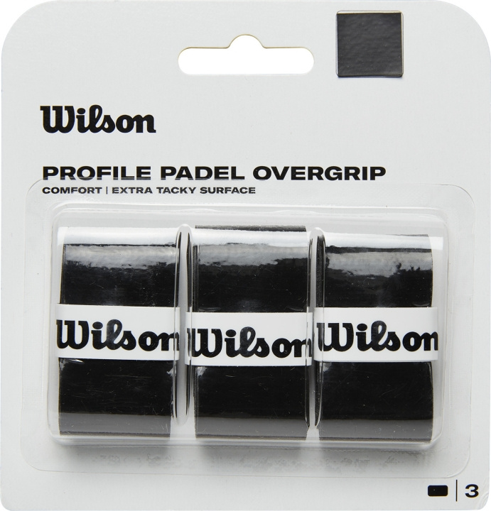 Wilson Profil Padel Overgrip -handgrepp, 3 stycken, svart. i gruppen SPORT, FRITID & HOBBY / Sportsutstyr / Padeltilbehør hos TP E-commerce Nordic AB (C54595)