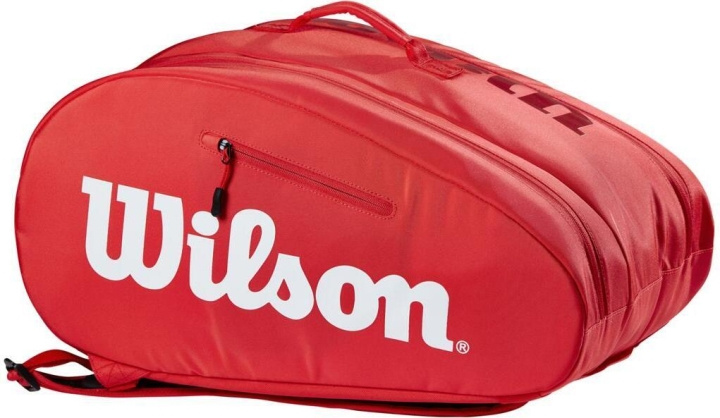 Wilson Padel Super Tour-väska - röd i gruppen SPORT, FRITID & HOBBY / Sportsutstyr / Padeltilbehør hos TP E-commerce Nordic AB (C54603)