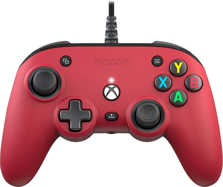 Nacon Pro Compact kablet spillkontroller, rød, Xbox / PC i gruppen Elektronikk / TV-spill & tilbehør / Xbox One / Tilbehør hos TP E-commerce Nordic AB (C54622)