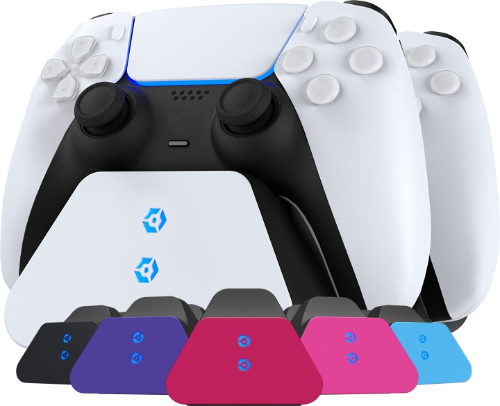 Gioteck Duo DualSense nedlastingsdokk, PS5 i gruppen Elektronikk / TV-spill & tilbehør / Sony PlayStation 5 / Tilbehør hos TP E-commerce Nordic AB (C54634)
