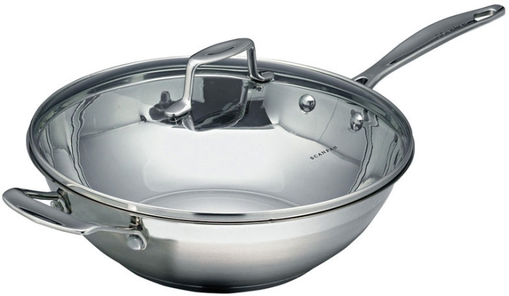 Scanpan Impact - wok-stekepanne, rustfritt stål, 32 cm i gruppen HJEM, HUS OG HAGE / Kjøkkenutstyr / Stekepanner hos TP E-commerce Nordic AB (C54683)