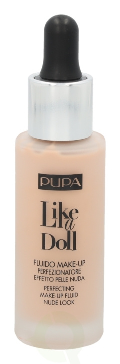 Pupa Milano Pupa Pupa Like A Doll Perfecting Make-Up Fluid SPF15 30 ml #020 Light Beige i gruppen HELSE OG SKJØNNHET / Makeup / Makeup ansikt / Foundation hos TP E-commerce Nordic AB (C54812)