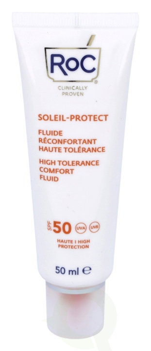 ROC Soleil-Protect High Tolerance Fluid SPF50+ 50 ml Comforts Sensitive Skin i gruppen HELSE OG SKJØNNHET / Hudpleie / Soling / Solkrem hos TP E-commerce Nordic AB (C55002)