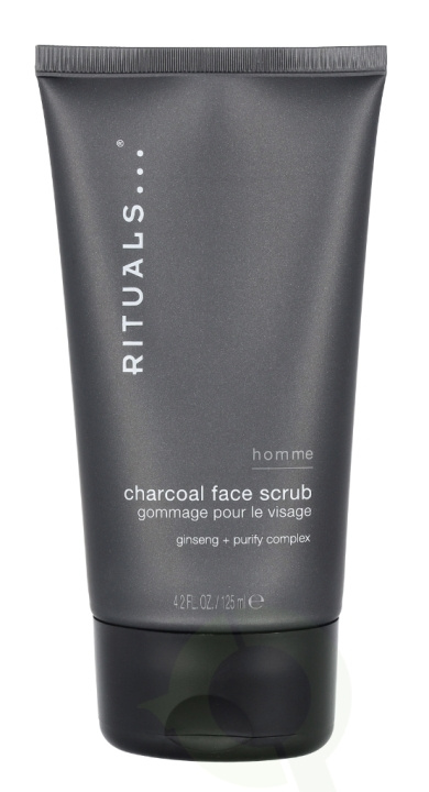 Rituals Homme Charcoal Face Scrub 125 ml Ginseng + Purity Complex i gruppen HELSE OG SKJØNNHET / Hudpleie / Ansikt / Rengjøring hos TP E-commerce Nordic AB (C55014)