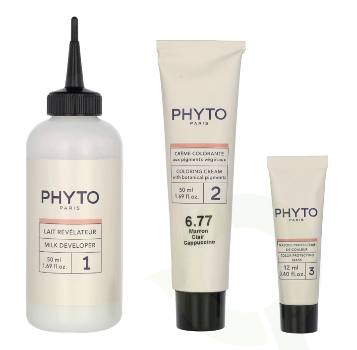 Phyto Phytocolor Permanent Color 112 ml #6.77 Light Brown Cappuccino i gruppen HELSE OG SKJØNNHET / Hår & styling / Hårpleie / Hårfarge / Hårfarge & Fargebombe hos TP E-commerce Nordic AB (C55171)