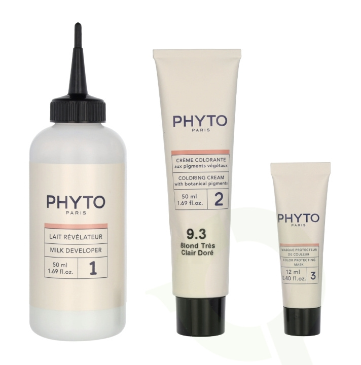 Phyto Phytocolor Permanent Color 112 ml #9.3 Golden Very Light Blond i gruppen HELSE OG SKJØNNHET / Hår & styling / Hårpleie / Hårfarge / Hårfarge & Fargebombe hos TP E-commerce Nordic AB (C55176)