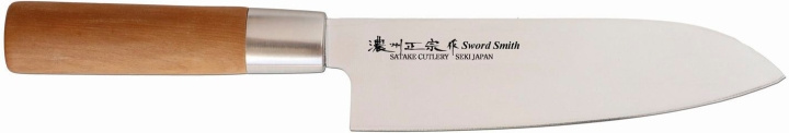 SATAKE Noushu Masamuke Saku Chrome Santoku kokkekniv, 17 cm i gruppen HJEM, HUS OG HAGE / Kjøkkenutstyr / Kjøkkenkniver og knivslipere hos TP E-commerce Nordic AB (C55303)