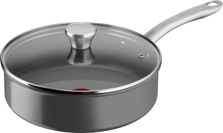 Tefal (RE)NEW+ -Sauteuse, 24 cm, keramisk belegg, grå i gruppen HJEM, HUS OG HAGE / Kjøkkenutstyr / Gryter og kjeler hos TP E-commerce Nordic AB (C55346)