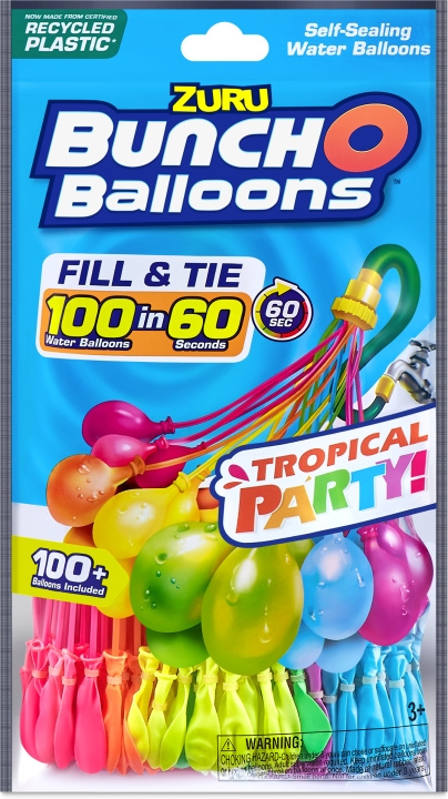 Bunch O \'Balloons Tropical Party -vattenballonger, 3 buntar i gruppen LEKER, BARN OG BABY / Uteleker / Hageleker hos TP E-commerce Nordic AB (C55362)