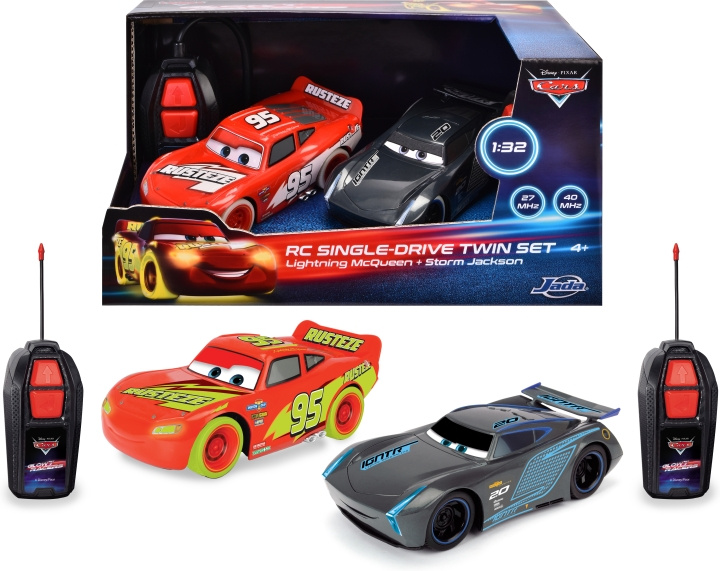 Jada RC Disney Cars Glow Racers - fjärrstyrda bilar, Salama & Jackson i gruppen LEKER, BARN OG BABY / Radiostyrt / Radiostyrte biler hos TP E-commerce Nordic AB (C55406)