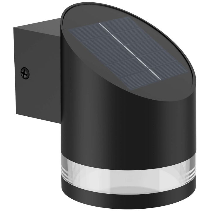 Philips Fyve Vegglampe vinklet solcellelampe med ultraeffektiv LED 200lm svart i gruppen HJEM, HUS OG HAGE / El og belysning / Utendørsbelysning / Solcelle hos TP E-commerce Nordic AB (C55445)