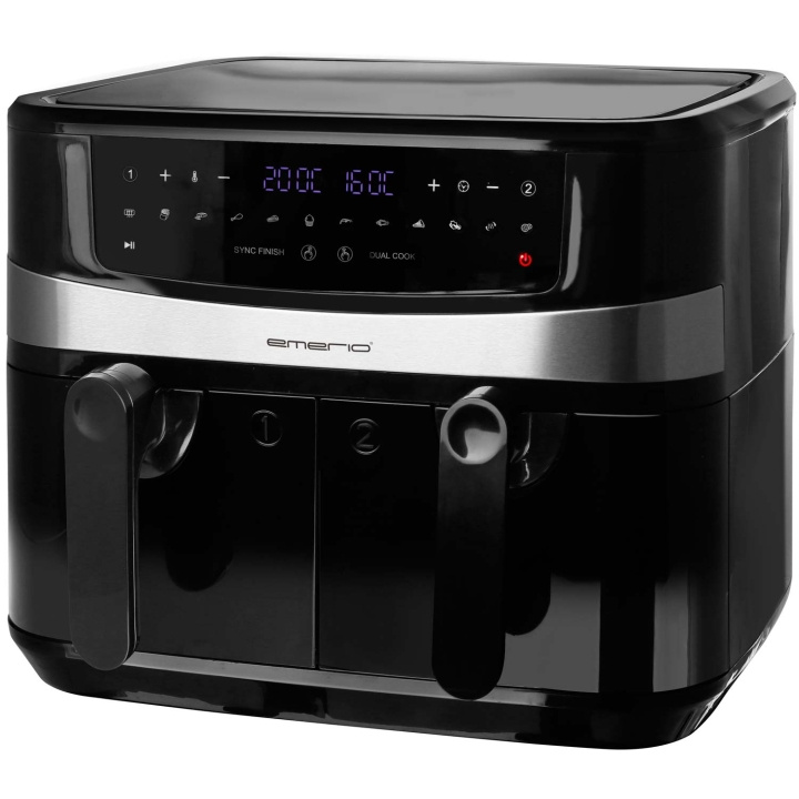 Emerio Dobbel varmluftfryser 5+5 liter 2400Watt Digital i gruppen HJEM, HUS OG HAGE / Husholdningsapparater / Airfryers og frityrkokere hos TP E-commerce Nordic AB (C55482)