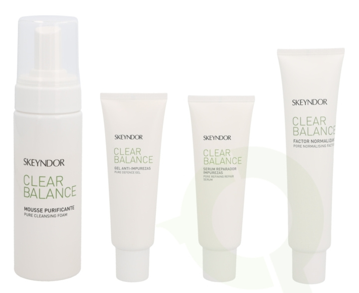 Skeyndor Clear Balance Oily Skins Pack 325 ml Pure Cleansing Foam 150 ml/2xPure Defence Gel 50 ml/Pore Normalising Factor 75 ml i gruppen HELSE OG SKJØNNHET / Gavesett / Gavesett for henne hos TP E-commerce Nordic AB (C55962)