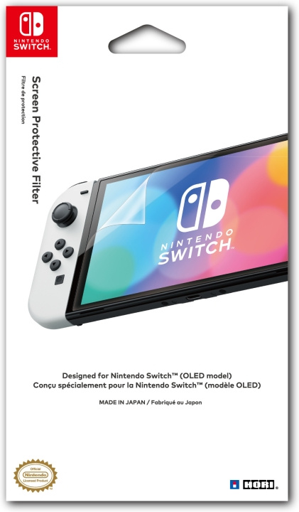 Hori Screen Skyddande Filter - skyddsfilm, Switch OLED i gruppen Elektronikk / TV-spill & tilbehør / Nintendo Switch / Tilbehør hos TP E-commerce Nordic AB (C56105)