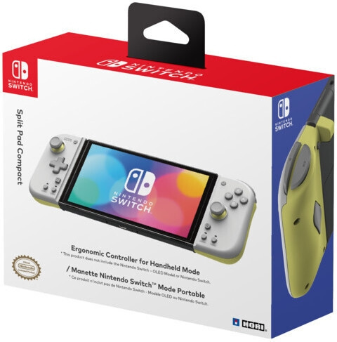 Hori Split Pad Compact spillkontroller, grå, Switch / Switch OLED i gruppen Elektronikk / TV-spill & tilbehør / Nintendo Switch / Tilbehør hos TP E-commerce Nordic AB (C56115)