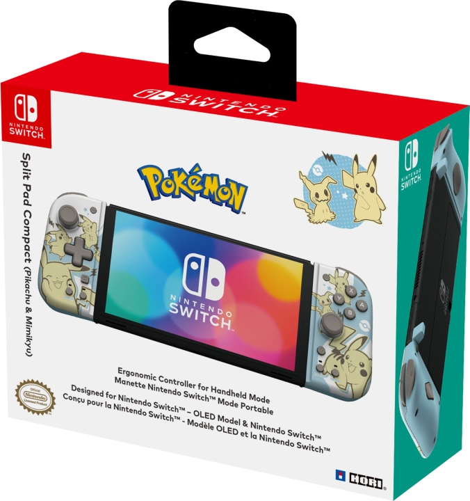Hori Split Pad Compact Game Controller, Pikachu, Switch / Switch OLED i gruppen Elektronikk / TV-spill & tilbehør / Nintendo Switch / Tilbehør hos TP E-commerce Nordic AB (C56128)