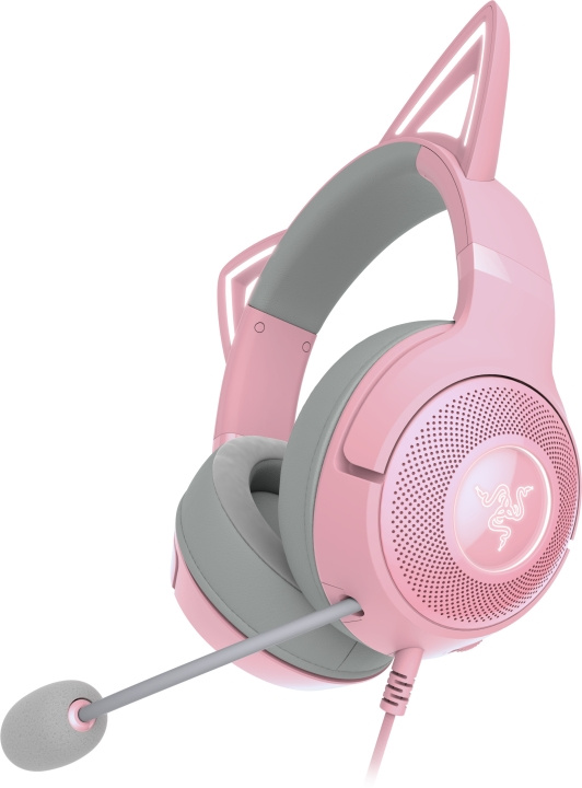 Razer Kraken Kitty V2 Gaming Headset, Rosa i gruppen Datautstyr / GAMING / Headset hos TP E-commerce Nordic AB (C56140)