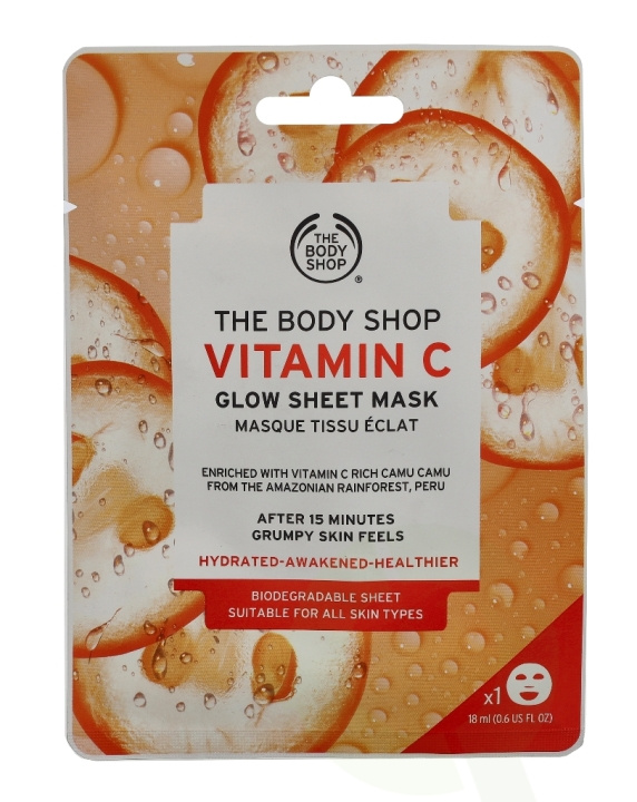 The Body Shop Sheet Mask 18 ml Glow - Vitamin C i gruppen HELSE OG SKJØNNHET / Hudpleie / Ansikt / Masker hos TP E-commerce Nordic AB (C56336)