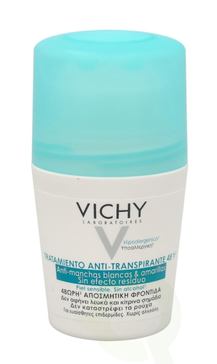 Vichy 48Hr Anti-Perspirant Roll-On 50 ml Sensitive Skin - Alcohol-Free i gruppen HELSE OG SKJØNNHET / Duft og parfyme / Deodorant / Deo for henne hos TP E-commerce Nordic AB (C56616)
