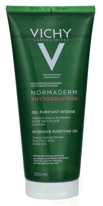Vichy Normaderm Phytosolution Inten. Purifying Gel 200 ml Oily Skin To Sensitive Skin i gruppen HELSE OG SKJØNNHET / Hudpleie / Ansikt / Rengjøring hos TP E-commerce Nordic AB (C56653)