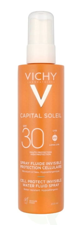 Vichy Capital Soleil Cell Protect Water Fluid Spray SPF30+ 200 ml i gruppen HELSE OG SKJØNNHET / Hudpleie / Soling / Solkrem hos TP E-commerce Nordic AB (C56674)