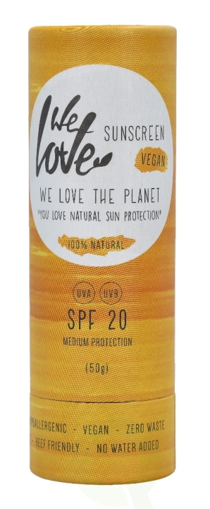 We Love The Planet Vegan Sunscreen Stick SPF20 50 gr i gruppen HELSE OG SKJØNNHET / Hudpleie / Soling / Solkrem hos TP E-commerce Nordic AB (C56774)
