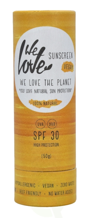 We Love The Planet Vegan Sunscreen Stick SPF30 50 gr i gruppen HELSE OG SKJØNNHET / Hudpleie / Soling / Solkrem hos TP E-commerce Nordic AB (C56775)