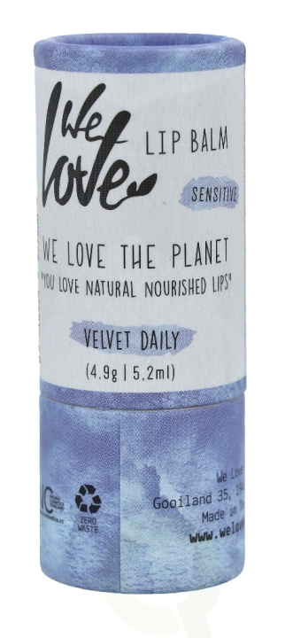 We Love The Planet Lip Balm 4.9 g Velvet Daily i gruppen HELSE OG SKJØNNHET / Makeup / Lepper / Leppepomade hos TP E-commerce Nordic AB (C56776)