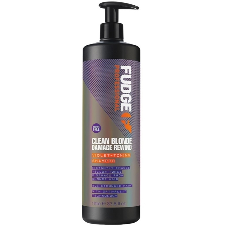 Fudge Clean Blonde Damage Rewind Violet-Toning Shampoo 1000 ml i gruppen HELSE OG SKJØNNHET / Hår & styling / Hårpleie / Sjampo hos TP E-commerce Nordic AB (C56986)