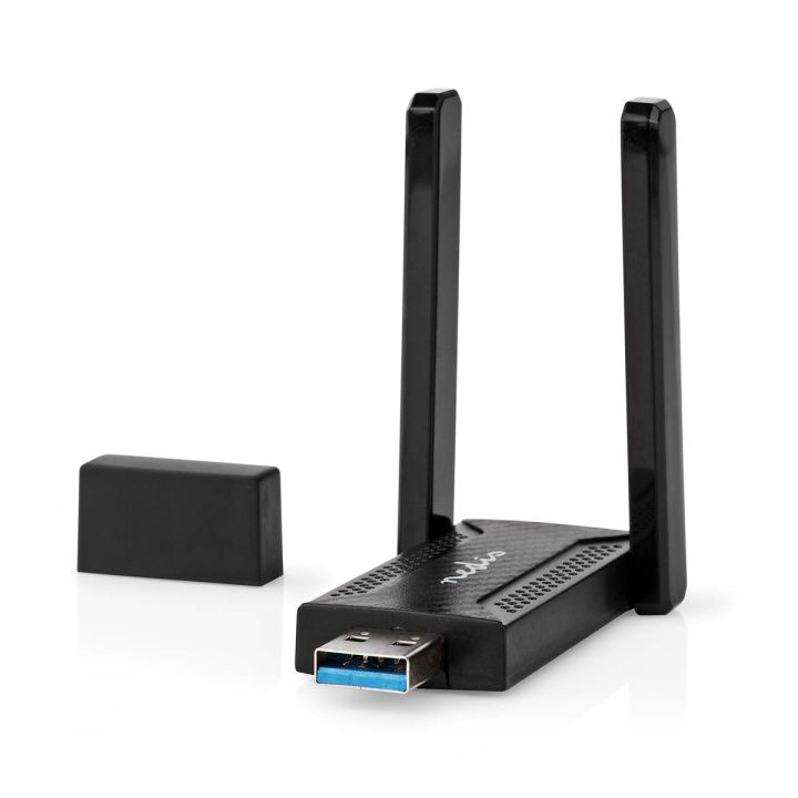 Nedis Network Dongle | Wi-Fi | AC1200 | 2.4/5 GHz (Dual Band) | USB3.0 | Wi-Fi hastighet totalt: 1200 Mbps | Windows 10 / Windows 11 / Windows 8 i gruppen Datautstyr / Nettverk / Extenders hos TP E-commerce Nordic AB (C57002)