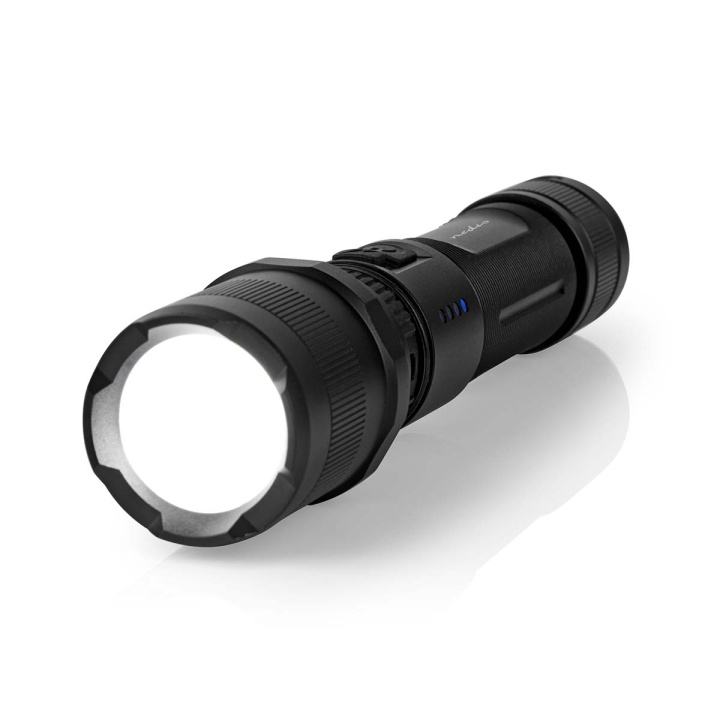 Nedis LED lommelykt | Batteri drevet | 3.7 V DC | 10 W | Batteri 1 inkludert | Oppladningsbar | Nominell lysfluks: 1000 lm | Lysrekkevidde: 110 m | Strålevinkel: 9.5 °