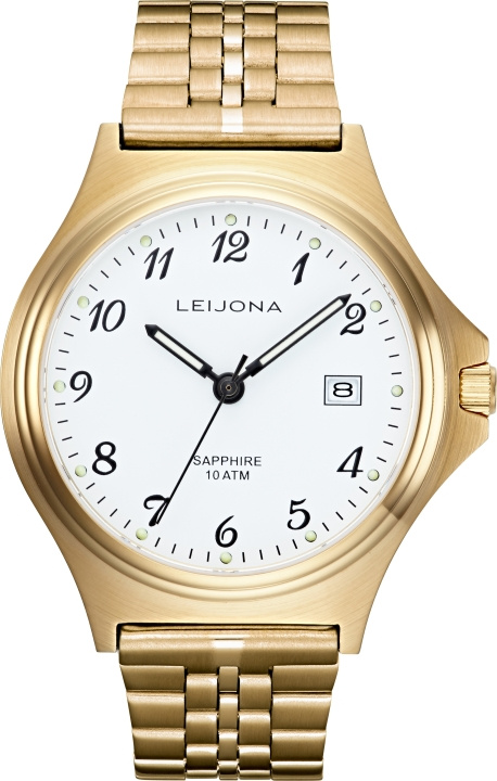 Leijona 5010-1907 armbåndsur, 37 mm, gull i gruppen SPORT, FRITID & HOBBY / Tilbehør / Klokker hos TP E-commerce Nordic AB (C57156)