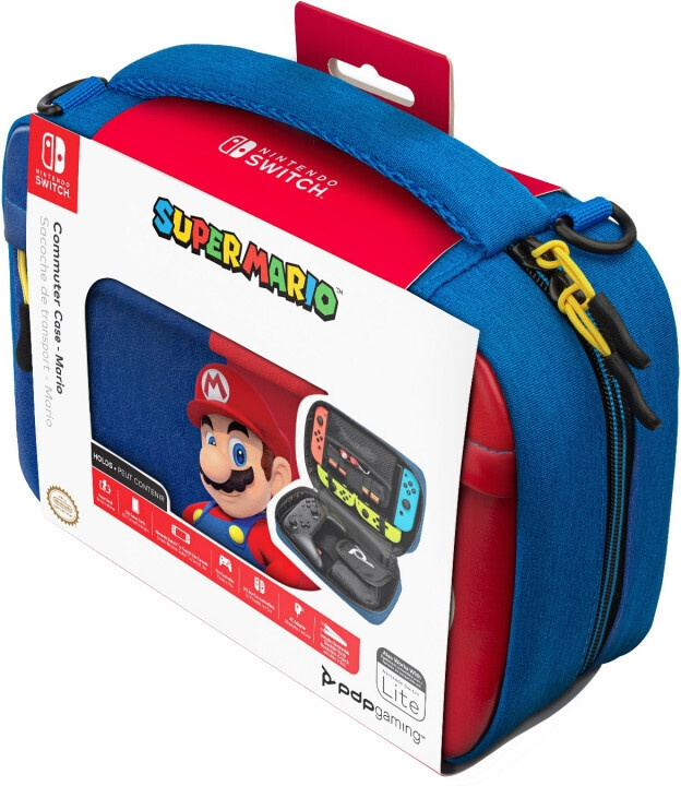 PDP Gaming Switch Commuter Case - transportveske, Mario, Switch i gruppen Elektronikk / TV-spill & tilbehør / Nintendo Switch / Tilbehør hos TP E-commerce Nordic AB (C57201)