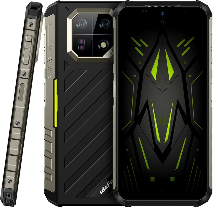 Ulefone Armor 22-telefon, 256/8 GB, svart/grønn i gruppen SMARTTELEFON & NETTBRETT / Mobiltelefoner & smartphones hos TP E-commerce Nordic AB (C57339)