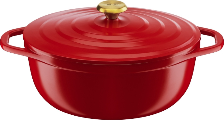Tefal Air støpejernspanne, 5,7 L, rød i gruppen HJEM, HUS OG HAGE / Kjøkkenutstyr / Gryter og kjeler hos TP E-commerce Nordic AB (C57454)