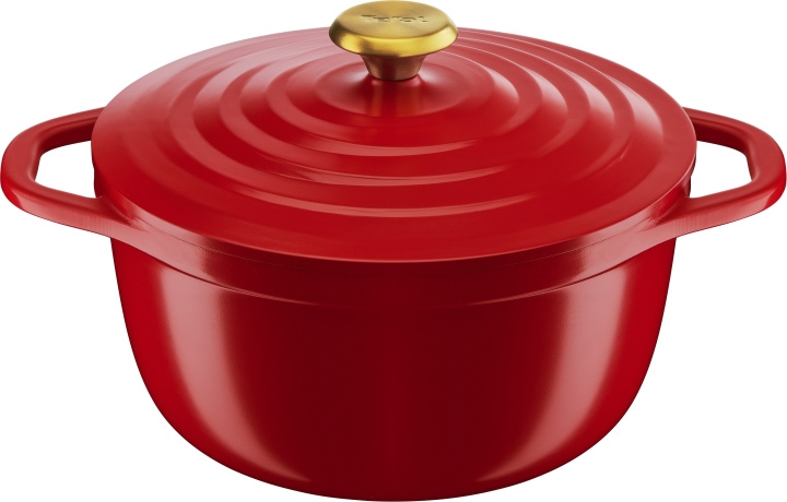 Tefal Air støpejernspanne, 4,7 L, rød i gruppen HJEM, HUS OG HAGE / Kjøkkenutstyr / Gryter og kjeler hos TP E-commerce Nordic AB (C57455)