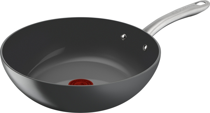 Tefal wokpanna, 28 cm, keramisk beläggning, grå i gruppen HJEM, HUS OG HAGE / Kjøkkenutstyr / Stekepanner hos TP E-commerce Nordic AB (C57456)