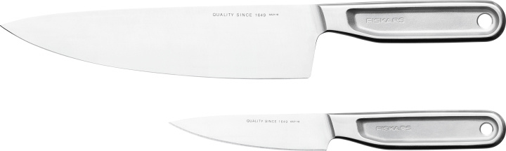 Fiskars All Steel Cooks knivset, tvådelad i gruppen HJEM, HUS OG HAGE / Kjøkkenutstyr / Kjøkkenkniver og knivslipere hos TP E-commerce Nordic AB (C57459)
