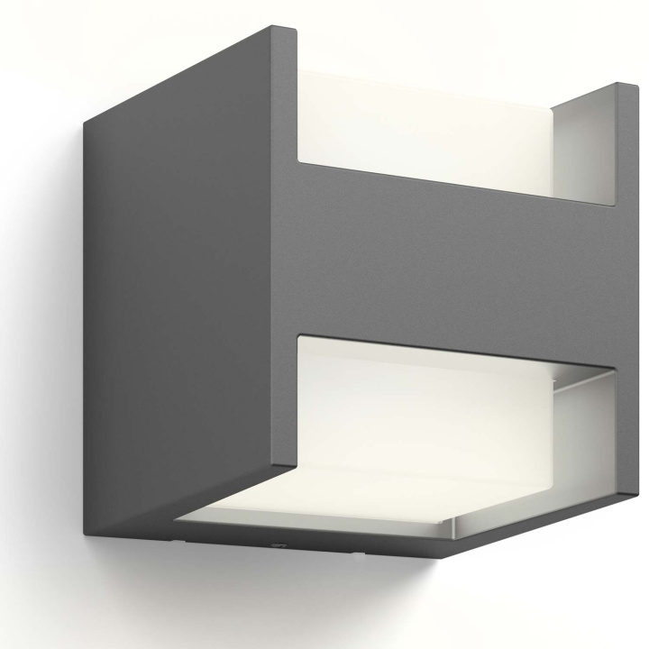 Philips Arbour Vegglampe Ultra Efficient LED 2x3,8W 800lm Antracitt i gruppen HJEM, HUS OG HAGE / El og belysning / Utendørsbelysning / Fasadebelysning / Uten bevegelsessensor hos TP E-commerce Nordic AB (C57486)
