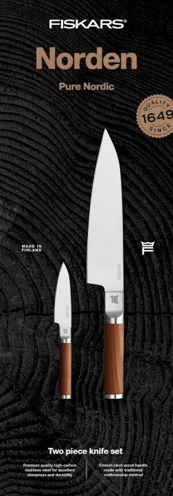 Fiskars Norden knivset, stor kockkniv och grönsakskniv i gruppen HJEM, HUS OG HAGE / Kjøkkenutstyr / Kjøkkenkniver og knivslipere hos TP E-commerce Nordic AB (C57647)