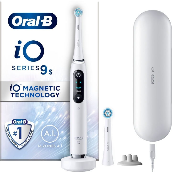 Oral B iO Series 9 - elektrisk tandborste, vit i gruppen HELSE OG SKJØNNHET / Munnpleie / Elektriske tannbørster hos TP E-commerce Nordic AB (C57681)