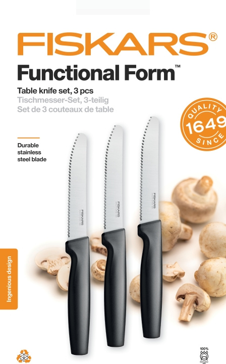 Fiskars Functional Form - bordsknivset, 3-delat i gruppen HJEM, HUS OG HAGE / Kjøkkenutstyr / Kjøkkenkniver og knivslipere hos TP E-commerce Nordic AB (C57723)