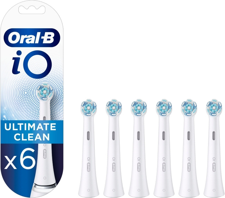 Oral B iO Ultimate Clean - borsthuvud, vit, 6 stycken i gruppen HELSE OG SKJØNNHET / Munnpleie / Elektriske tannbørster tilbehør hos TP E-commerce Nordic AB (C57742)