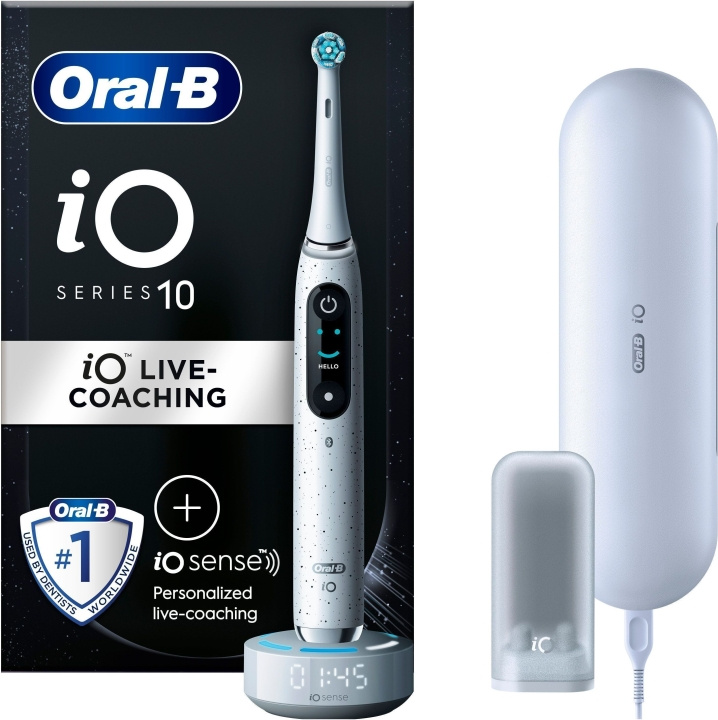 Oral B iO 10 - elektrisk tandborste, vit i gruppen HELSE OG SKJØNNHET / Munnpleie / Elektriske tannbørster hos TP E-commerce Nordic AB (C57749)