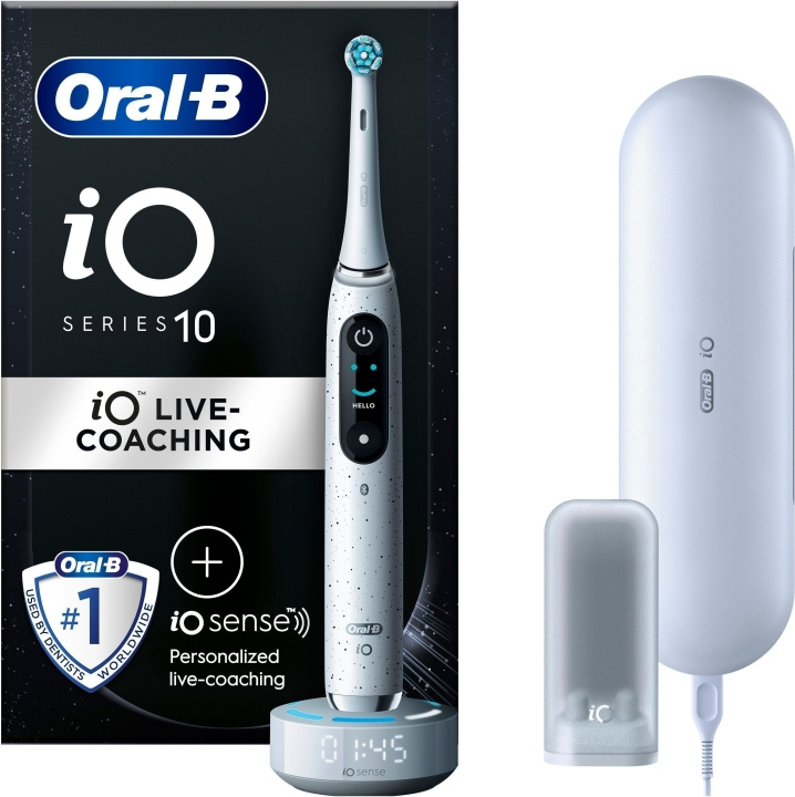 Oral B iO 10 - elektrisk tannbørste, hvit i gruppen HELSE OG SKJØNNHET / Munnpleie / Elektriske tannbørster hos TP E-commerce Nordic AB (C57749)