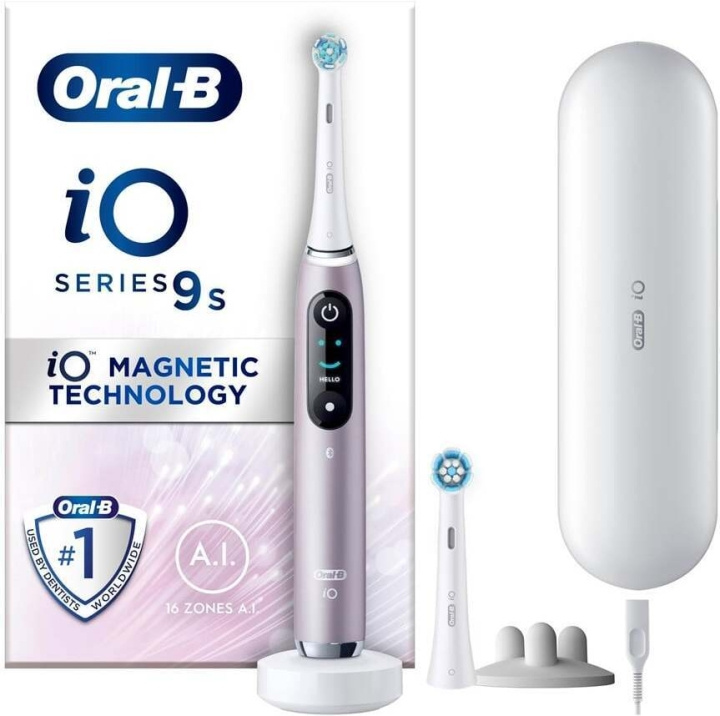 Oral B iO Series 9 - elektrisk tandborste, ros i gruppen HELSE OG SKJØNNHET / Munnpleie / Elektriske tannbørster hos TP E-commerce Nordic AB (C57804)