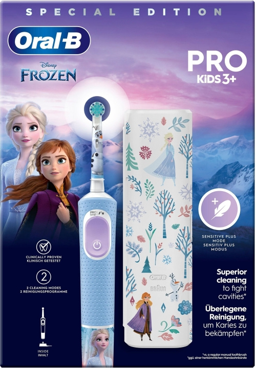 Oral B Vitality Pro Kids Frozen - elektrisk tandborste i gruppen HELSE OG SKJØNNHET / Munnpleie / Elektriske tannbørster hos TP E-commerce Nordic AB (C57816)