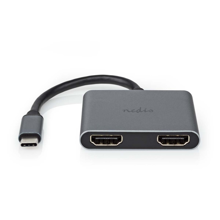 Nedis USB Multi-Port Adapter | 2-i-1 | USB 3.2 Gen 1 | USB-C™ Hann | 2x HDMI™ | 0.10 m | Rund | Nikkel belagt | PVC | Sort | Konvolutt i gruppen Datautstyr / Datamaskin Tilbehør / USB-Hubs hos TP E-commerce Nordic AB (C57858)